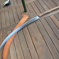 custom handmade d2 steel sword 32 " hunting knife | camping knife