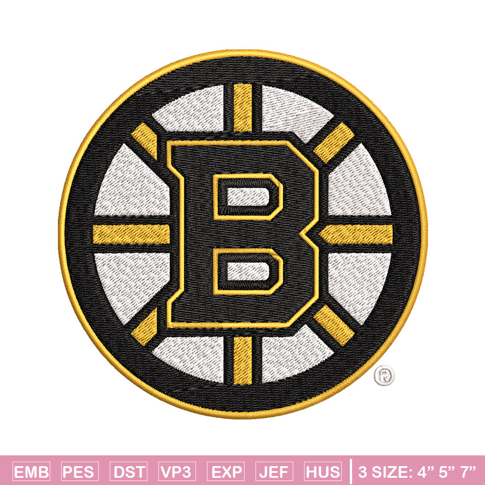 Boston Bruins Embroidery Design, Logo Embroidery, NHL Embroidery, Embroidery File, Logo shirt, Digital download.jpg