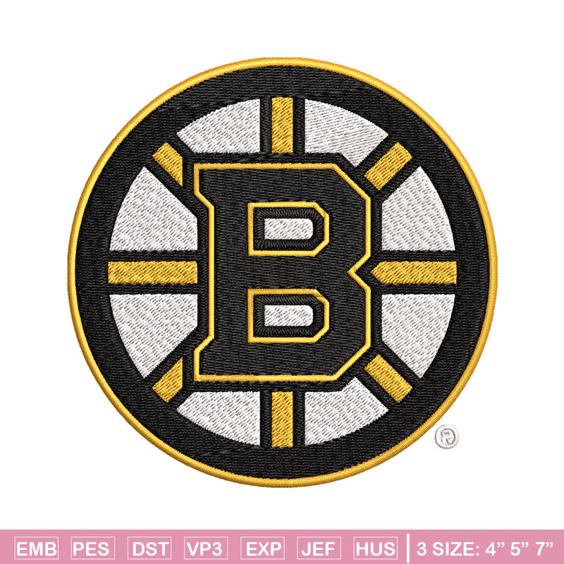 Boston Bruins Embroidery Design, Logo Embroidery, NHL Embroidery, Embroidery File, Logo shirt, Digital download.jpg