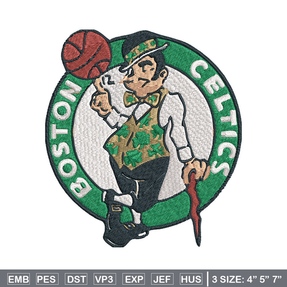 Boston Celtics Embroidery Design, Logo Embroidery, NBA Embroidery, Embroidery File, Logo shirt, Digital download.jpg