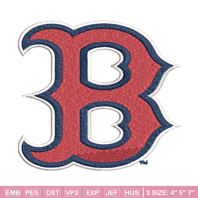 Boston Red Sox Embroidery Design, Logo Embroidery, MLB Embroidery, Embroidery File, Logo shirt, Digital download.jpg