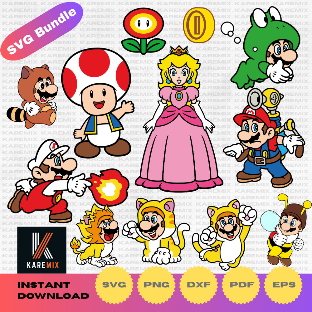 Super-Mario- clipart-Mario-Bros-SVG-cutting- files-for-Cricut-Silhouette-PNG- DXF-PDF-instant- download (2).png
