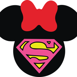 minnie superman ears svg, minnie head svg, disney png, disney mickey svg, mickey christmas png, instant download-1