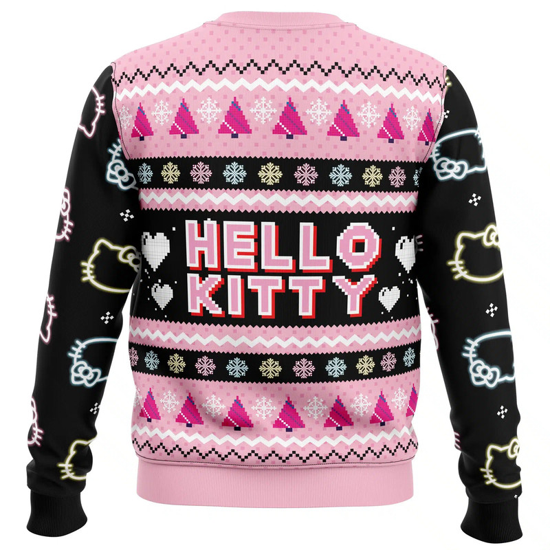 Hello Kitty All Over Print Hoodie 3D Zip Hoodie 3D Ugly Christmas Sweater 3D Fleece Hoodie