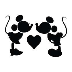 mickey and minnie kissing silhouett svg, mickey svg, disney png, mickey christmas png, instant download-2