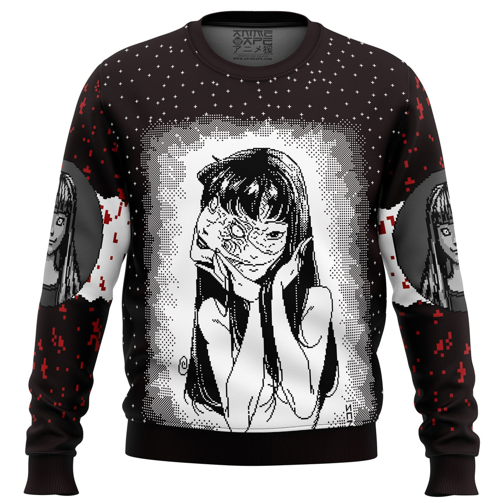 Tomie Junji Ito All Over Print Hoodie 3D Zip Hoodie 3D Ugly Christmas Sweater 3D Fleece Hoodie