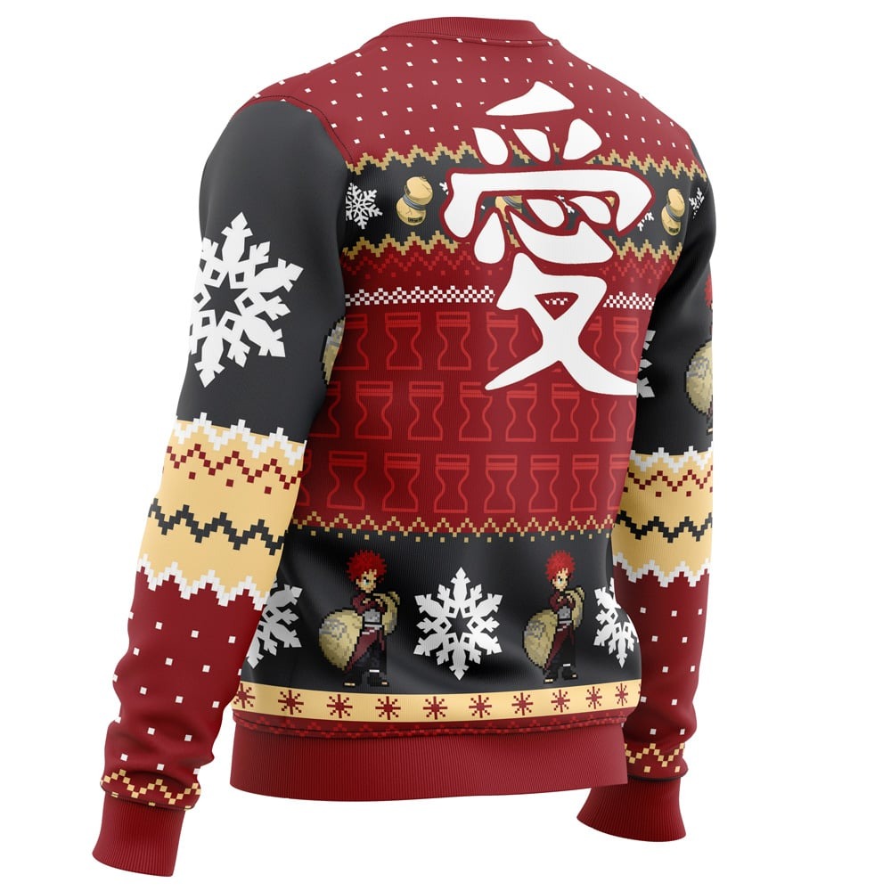 Christmas Gaara Naruto All Over Print Hoodie 3D Zip Hoodie 3D Ugly Christmas Sweater 3D Fleece Hoodie