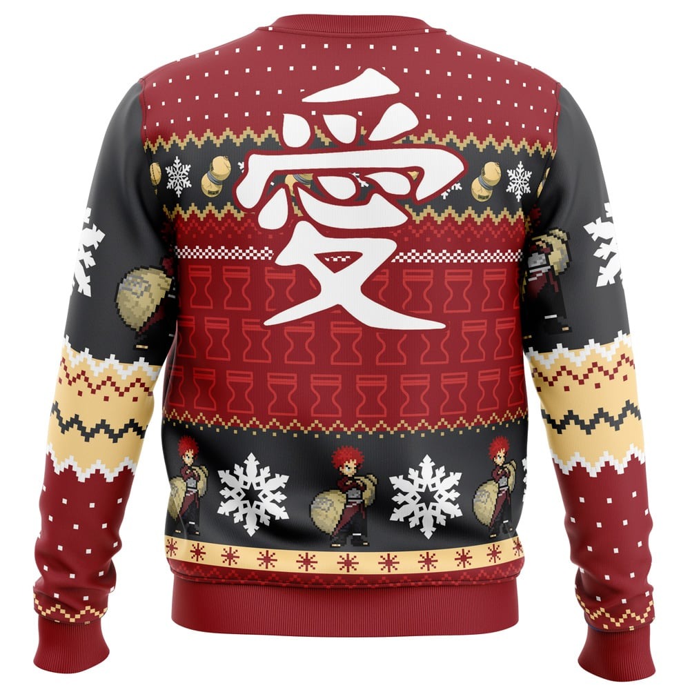 Christmas Gaara Naruto All Over Print Hoodie 3D Zip Hoodie 3D Ugly Christmas Sweater 3D Fleece Hoodie