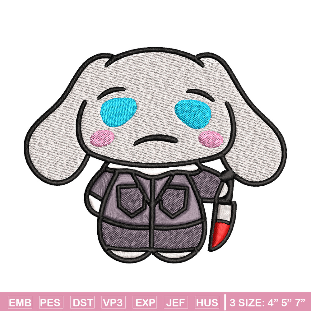 Bunny horror cartoon Embroidery design, Bunny horror Embroidery, logo design, Embroidery File, Instant download..jpg