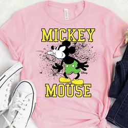 disney mickey and friends mickey mouse tongue print tshirt, magic kingdom, disneyland family matching shirts, walt disne