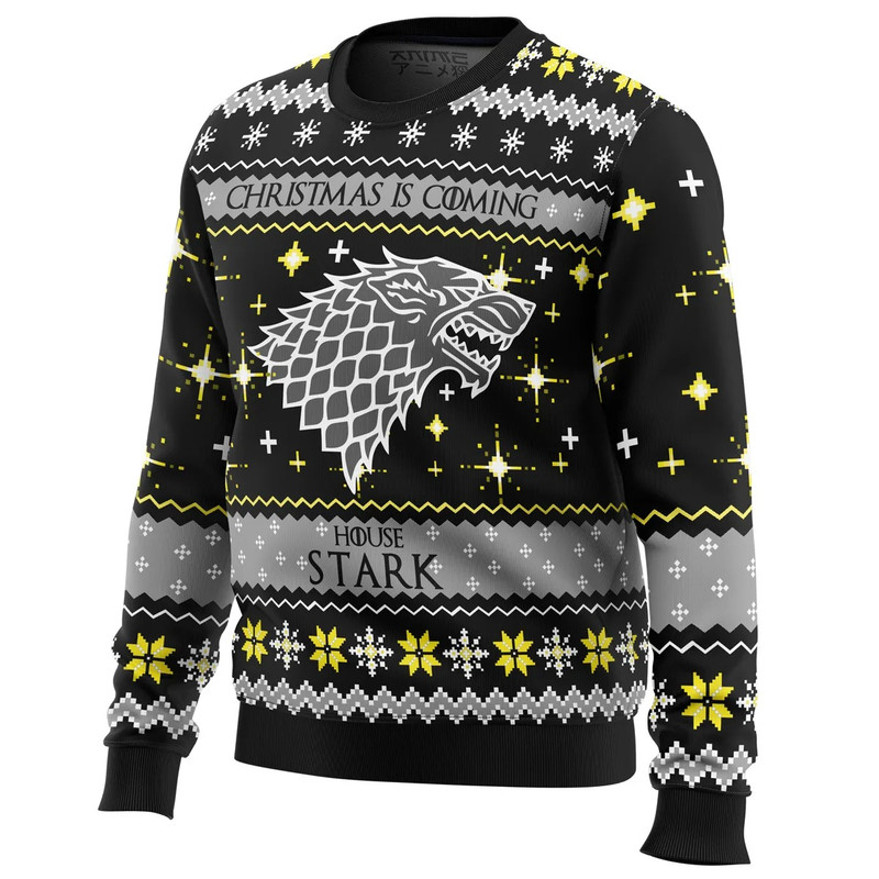 Game of Thrones House Stark All Over Print Hoodie 3D Zip Hoodie 3D Ugly Christmas Sweater 3D Fleece Hoodie
