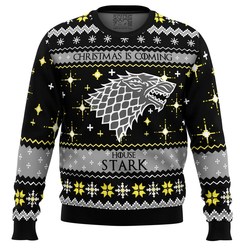 Game of Thrones House Stark All Over Print Hoodie 3D Zip Hoodie 3D Ugly Christmas Sweater 3D Fleece Hoodie