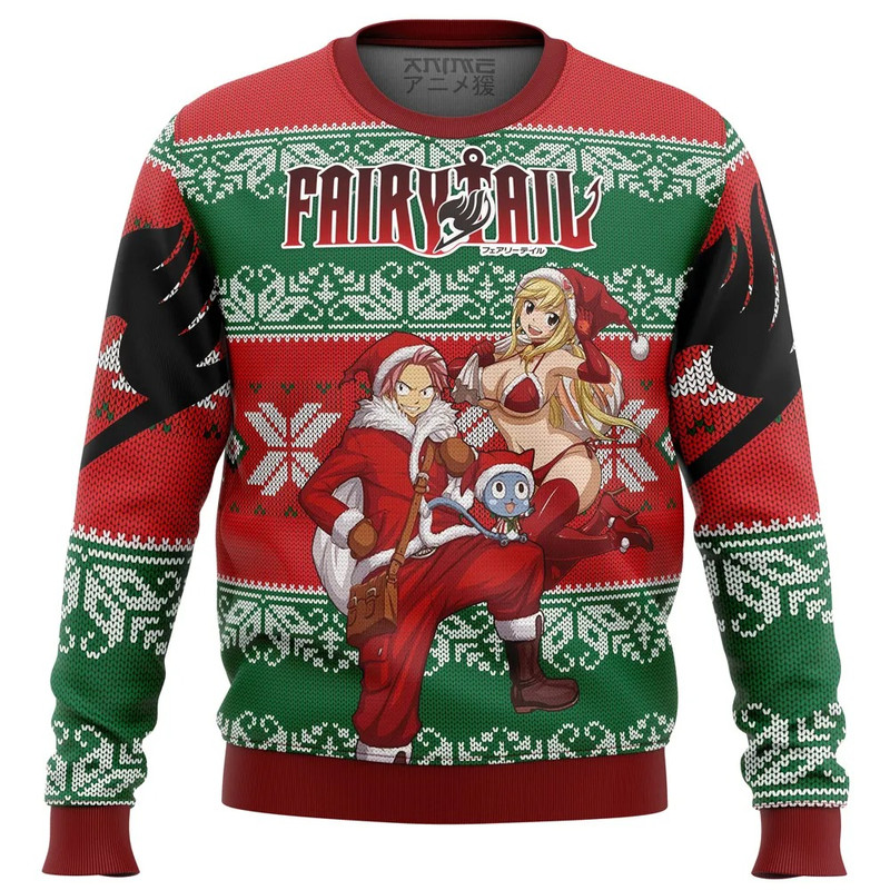 Fairy Tail All Over Print Hoodie 3D Zip Hoodie 3D Ugly Christmas Sweater 3D Fleece Hoodie