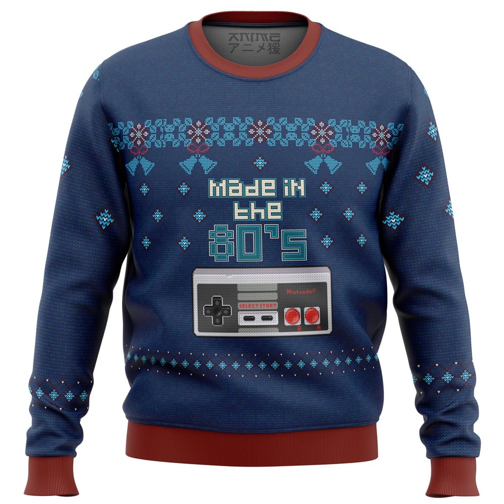 Nintendo made in the 80s All Over Print Hoodie 3D Zip Hoodie 3D Ugly Christmas Sweater 3D Fleece Hoodie