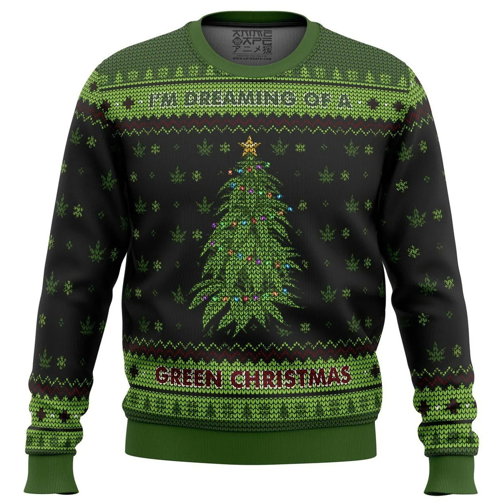 I am Dreaming of a Green Christmas All Over Print Hoodie 3D Zip Hoodie 3D Ugly Christmas Sweater 3D Fleece Hoodie