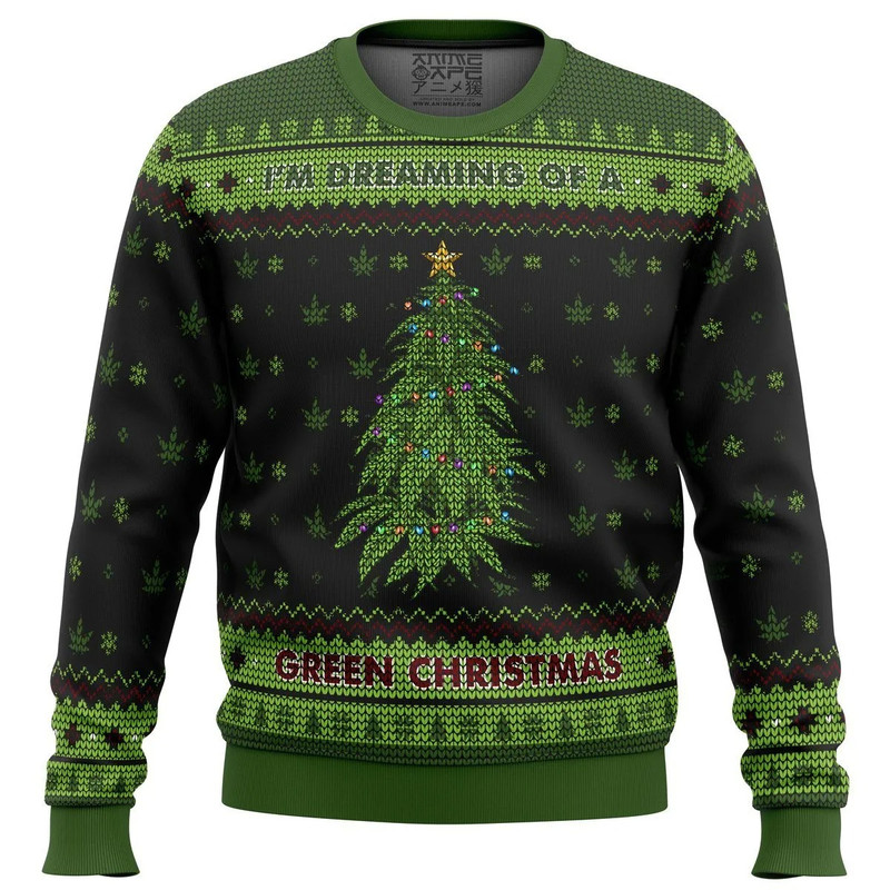 I am Dreaming of a Green Christmas All Over Print Hoodie 3D Zip Hoodie 3D Ugly Christmas Sweater 3D Fleece Hoodie