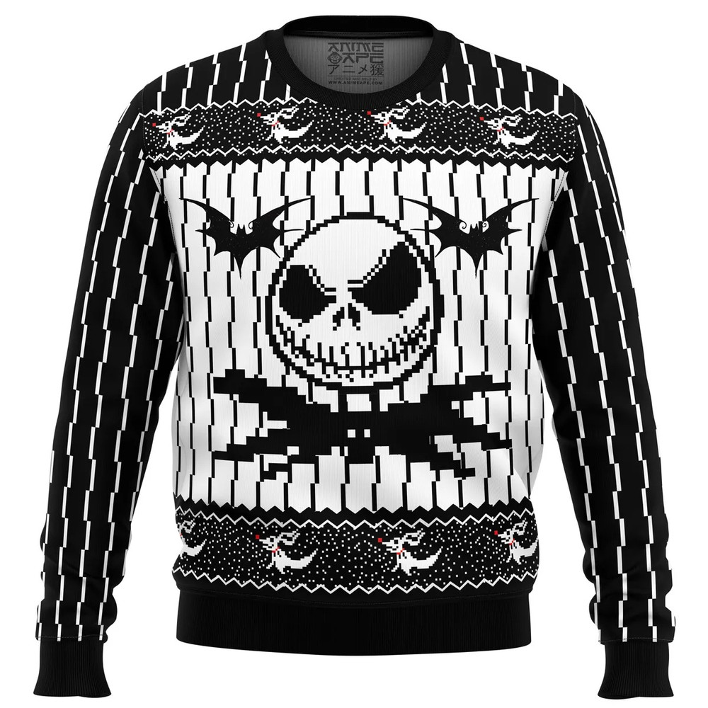 Jack Skellington The Nightmare Before All Over Print Hoodie 3D Zip Hoodie 3D Ugly Christmas Sweater 3D Fleece Hoodie
