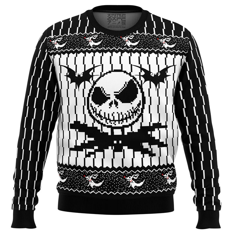 Jack Skellington The Nightmare Before All Over Print Hoodie 3D Zip Hoodie 3D Ugly Christmas Sweater 3D Fleece Hoodie