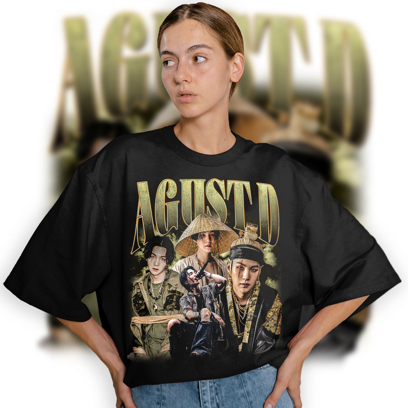 Limited Agust D Vintage T-Shirt, Yoongi Graphic T-shirt, Retro 90's Yoongi Fans Homage T-shirt, Gift For Women and Men - 1.jpg