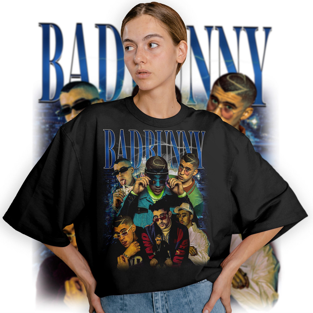 Limited BAD BUNNY Vintage T-Shirt, Graphic Unisex T-shirt, Retro 90's Bad Bunny Fans Homage T-shirt, Gift For Women and Men - 1.jpg