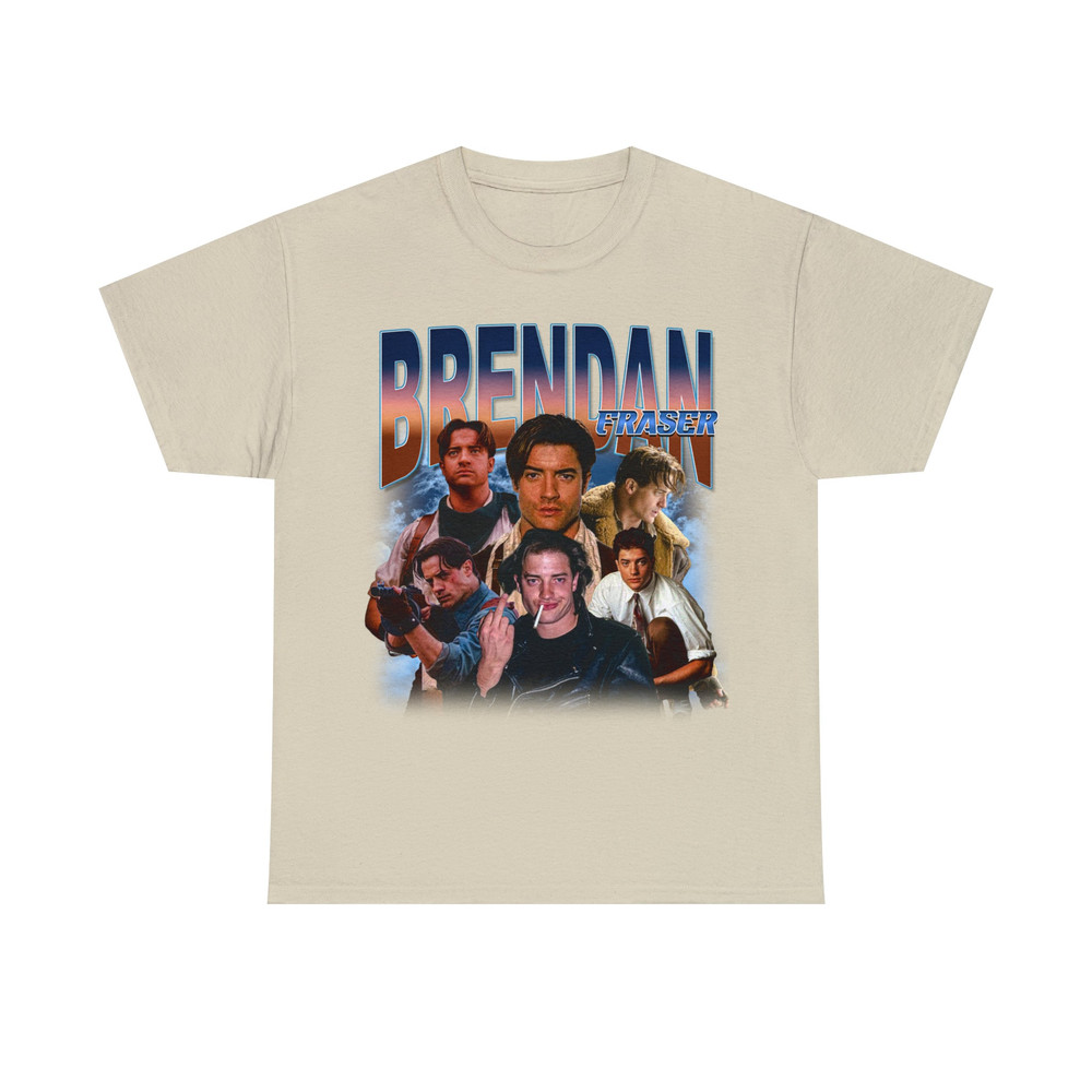 Limited BRENDAN FRASER Vintage T-Shirt, Brendan Fraser Graphic T-shirt, Retro 90's Brendan Fraser Fan Homage T-shirt, Gift For Women and Men - 7.jpg