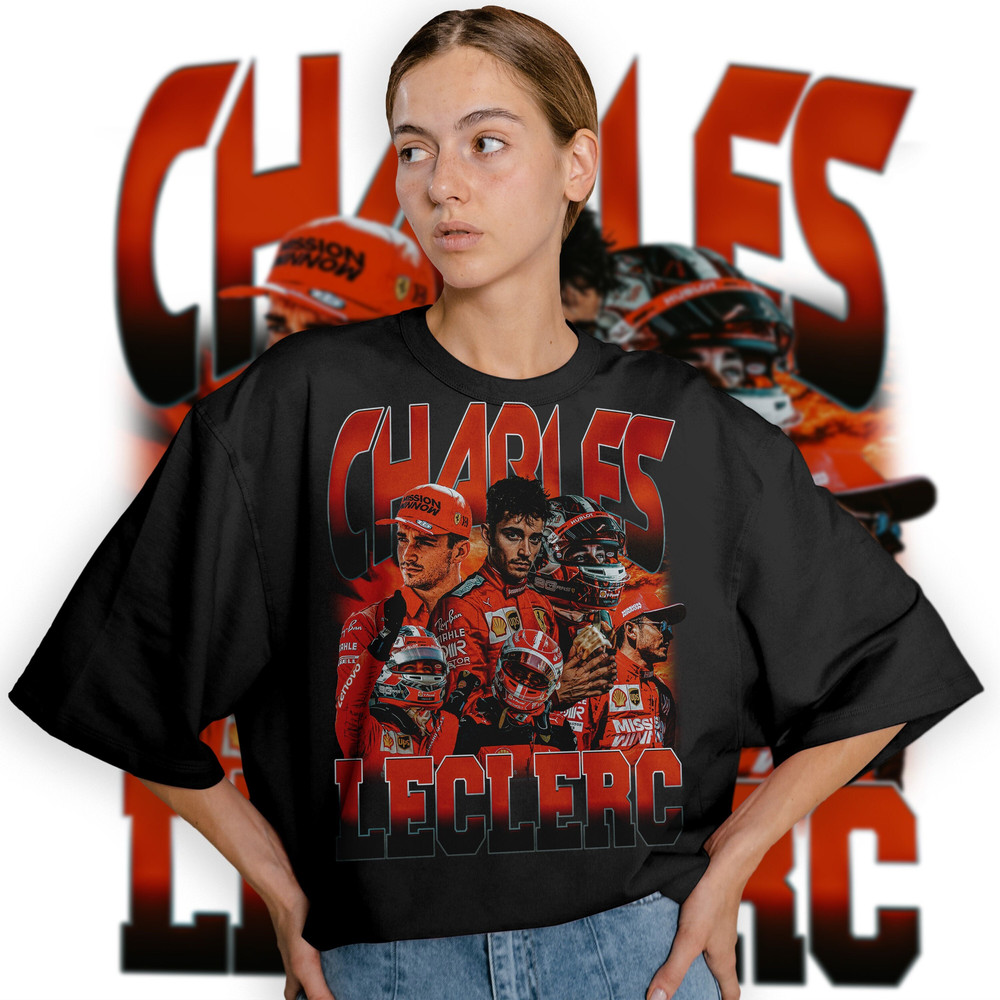 Limited Charles Leclerc Vintage T-Shirt, Charles Leclerc Graphic Unisex T-shirt, Retro 90's Fans Homage T-shirt, Gift For Women and Men - 1.jpg