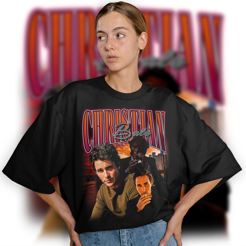 Limited CHRISTIAN BALE Vintage T-Shirt, Graphic T-shirt, Retro 90's Fans Homage T-shirt, Gift For Women and Men - 1.jpg