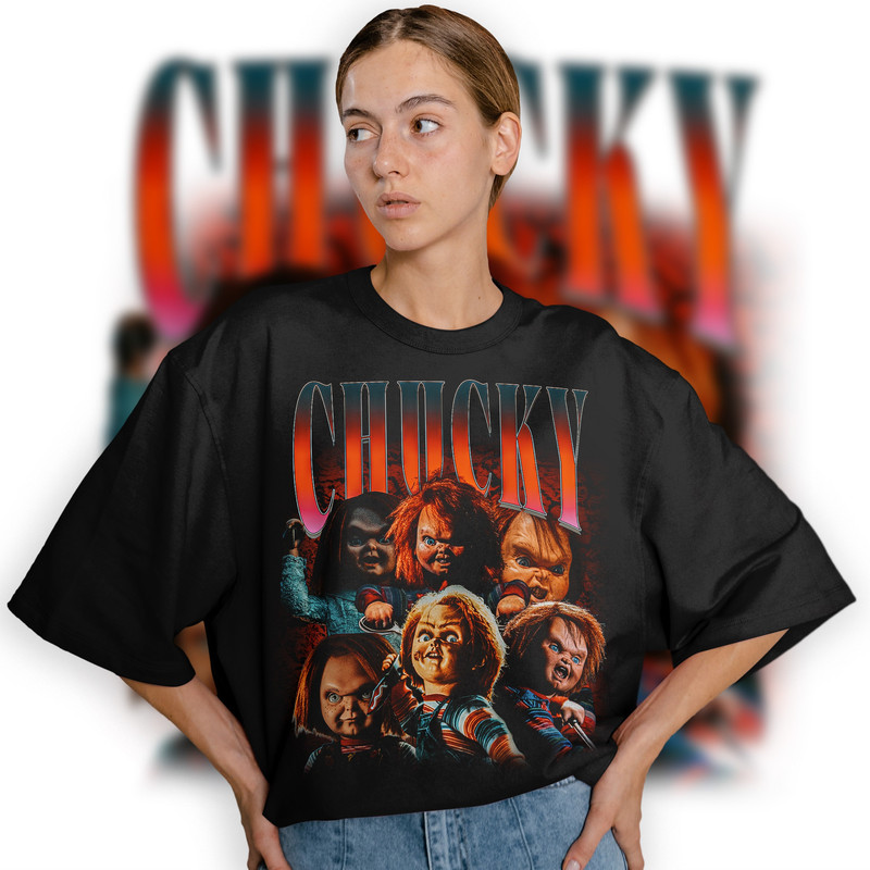 Limited Chucky Vintage T-Shirt, Chucky Graphic T-shirt, Retro 90's Fans Homage T-shirt, Gift For Women and Men - 1.jpg