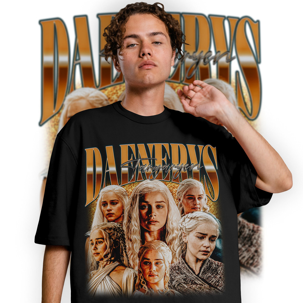 Limited Daenerys Targaryen Vintage T-Shirt, Graphic Unisex T-shirt, Retro 90's Fans Homage T-shirt, Gift For Women and Men - 2.jpg