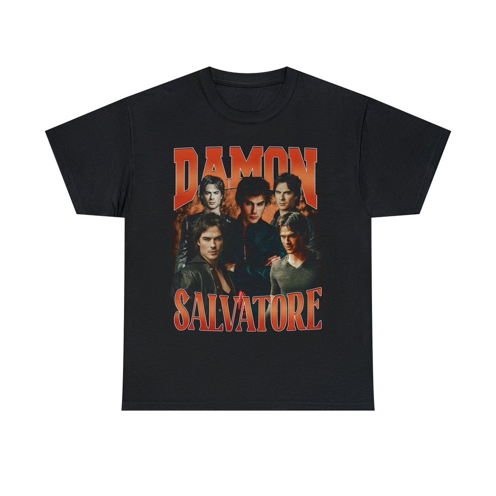 Limited Damon Salvatore Vintage T-Shirt, Graphic Unisex T-shirt, Retro 90's Damon Salvatore Fans Homage T-shirt, Gift For Women and Men - 6.jpg