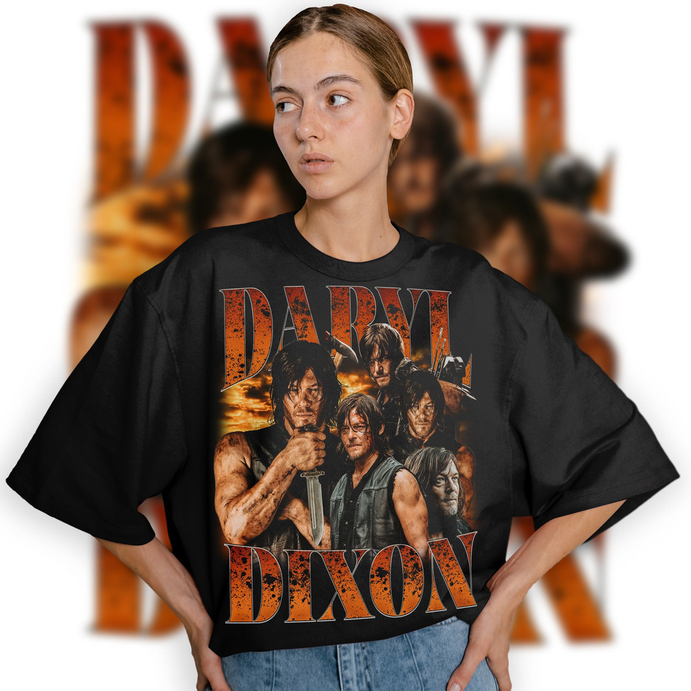 Limited Daryl Dixon Vintage T-Shirt, Graphic Unisex T-shirt, Retro 90's Fans Homage T-shirt, Gift For Women and Men - 1.jpg