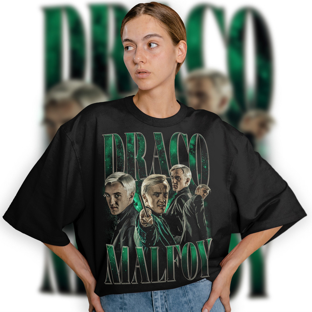 Limited Draco Malfoy Vintage T-Shirt, Graphic Unisex T-shirt, Retro 90's Fans Homage T-shirt, Gift For Women and Men - 1.jpg
