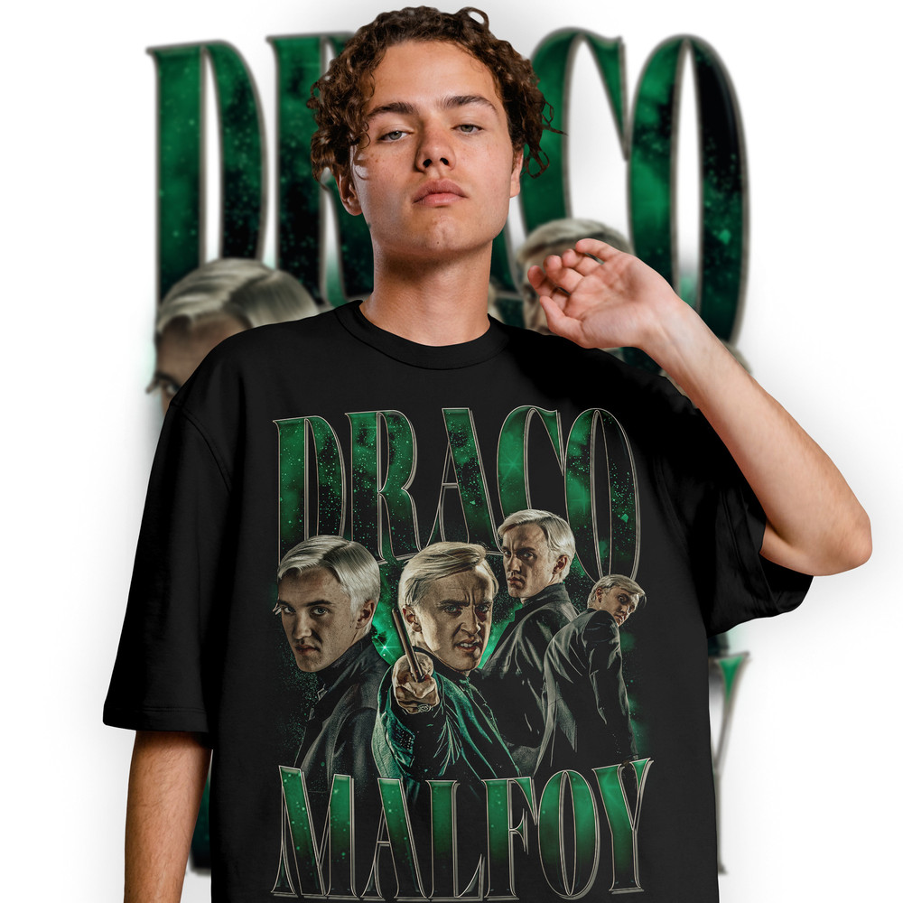 Limited Draco Malfoy Vintage T-Shirt, Graphic Unisex T-shirt, Retro 90's Fans Homage T-shirt, Gift For Women and Men - 2.jpg