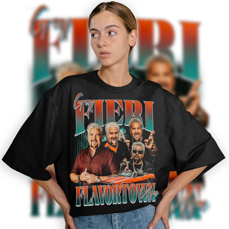 Limited Guy Fieri Flavortown Vintage T-Shirt, Graphic T-shirt, Retro 90's Fans Homage T-shirt, Gift For Women and Men - 1.jpg