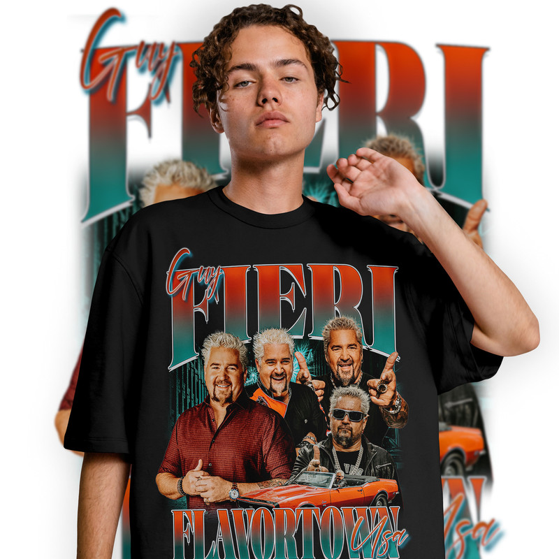 Limited Guy Fieri Flavortown Vintage T-Shirt, Graphic T-shirt, Retro 90's Fans Homage T-shirt, Gift For Women and Men - 2.jpg