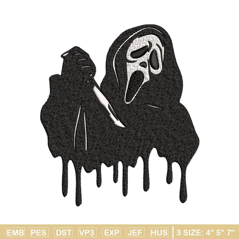 Ghostface knife Embroidery design, Horror Embroidery, Embroidery File, logo design, logo shirt, Digital download..jpg