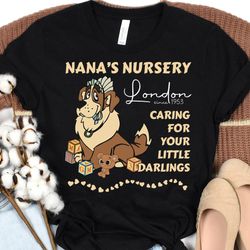 disney peter pan shirt, nanas nursery caring for your little darlings shirt, disneyland family matching shirts, walt dis