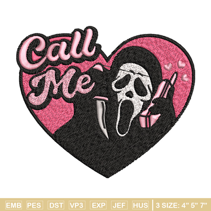 Ghostface Scream Embroidery design, Horror Embroidery, Embroidery File, logo design, logo shirt, Digital download..jpg