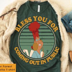 disney retro mata waitress mudkas meat hut shirt, bless you for coming out in public, disney emperors new groove shirt,