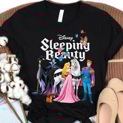 disney sleeping beauty characters tshirt princess aurora maleficent prince phillip unisex tshirt adult shirt kid tshirt