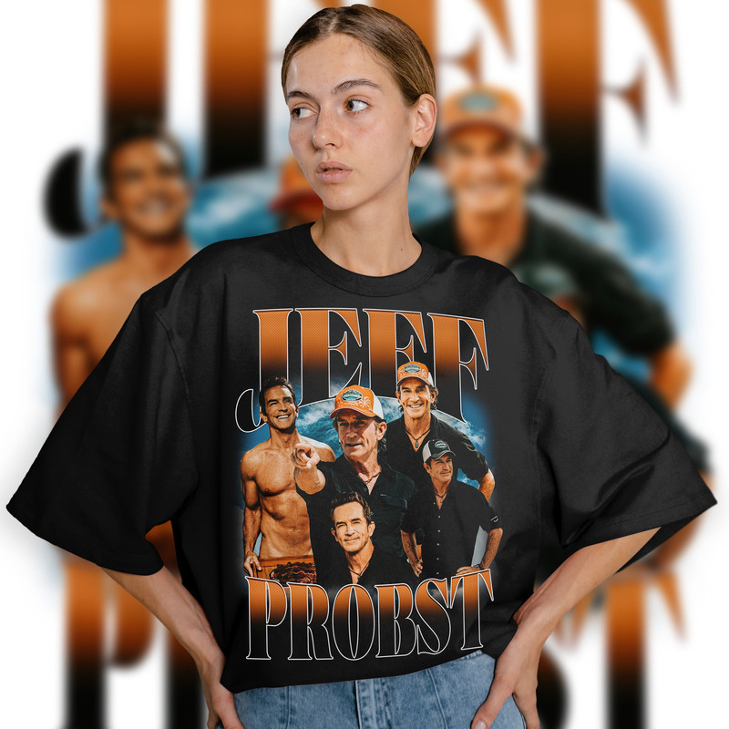 Limited Jeff Probst Vintage T-Shirt, Jeff Probst Graphic T-shirt, Jeff Probst Retro 90's Fans Homage T-shirt, Gift For Women and Men - 1.jpg