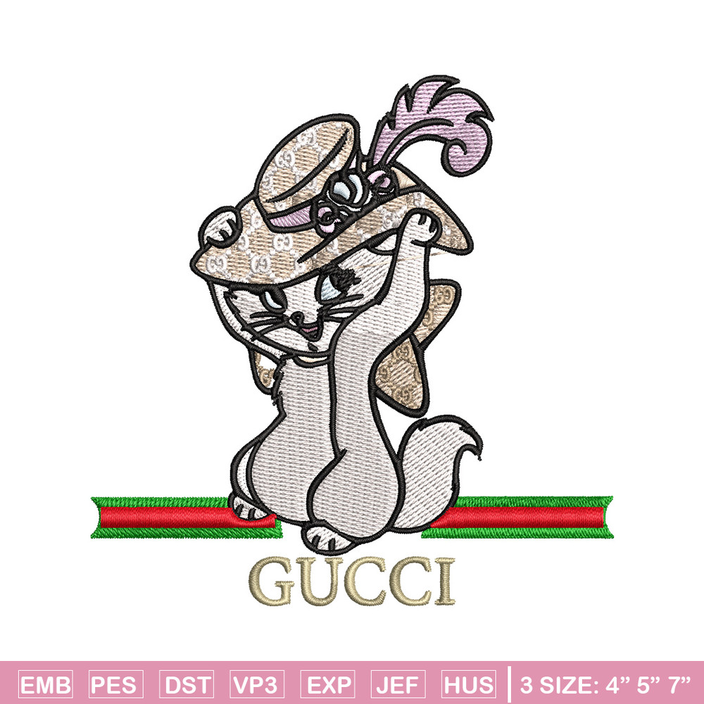 Cat cartoon gucci Embroidery Design, Gucci Embroidery, Embroidery File, Logo shirt, Sport Embroidery, Digital download..jpg