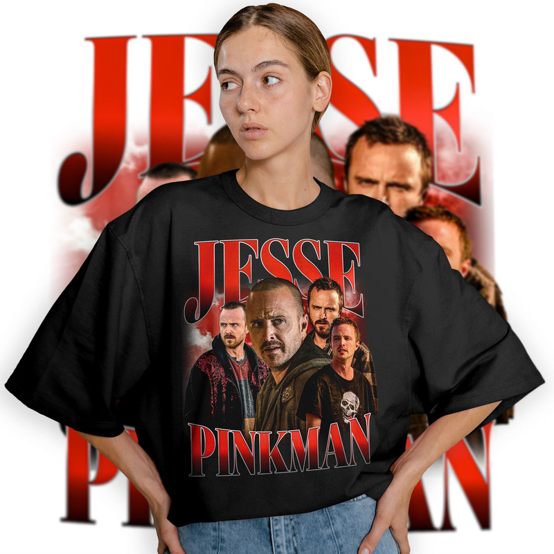 Limited JESSE PINKMAN Vintage T-Shirt, Graphic Unisex Jesse Pinkman T-shirt, Retro 90's Fans Homage T-shirt, Gift For Women and Men - 1.jpg