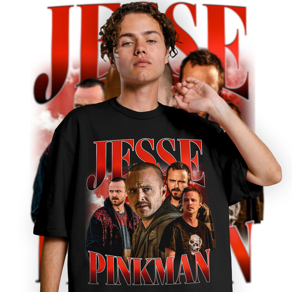 Limited JESSE PINKMAN Vintage T-Shirt, Graphic Unisex Jesse Pinkman T-shirt, Retro 90's Fans Homage T-shirt, Gift For Women and Men - 2.jpg