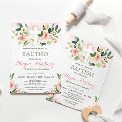 bautizo invitations, bautizo invitations in spanish, invitaciones de bautizo, bautizo para nina, baptism invitations