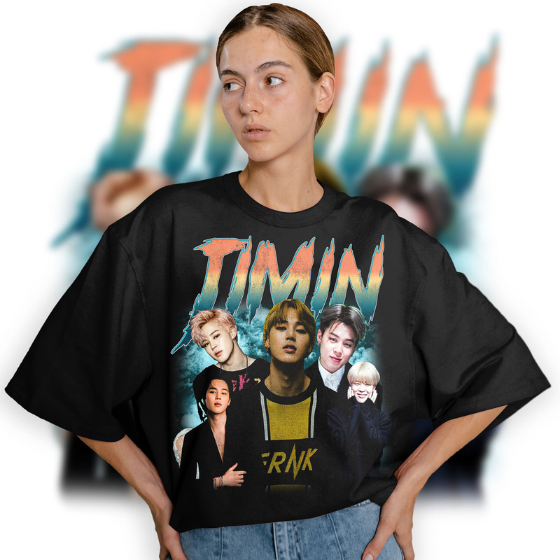 Limited Jimin Vintage T-Shirt, Jimin Graphic T-shirt, Retro 90's Jimin Fans Homage T-shirt, Gift For Women and Men - 1.jpg