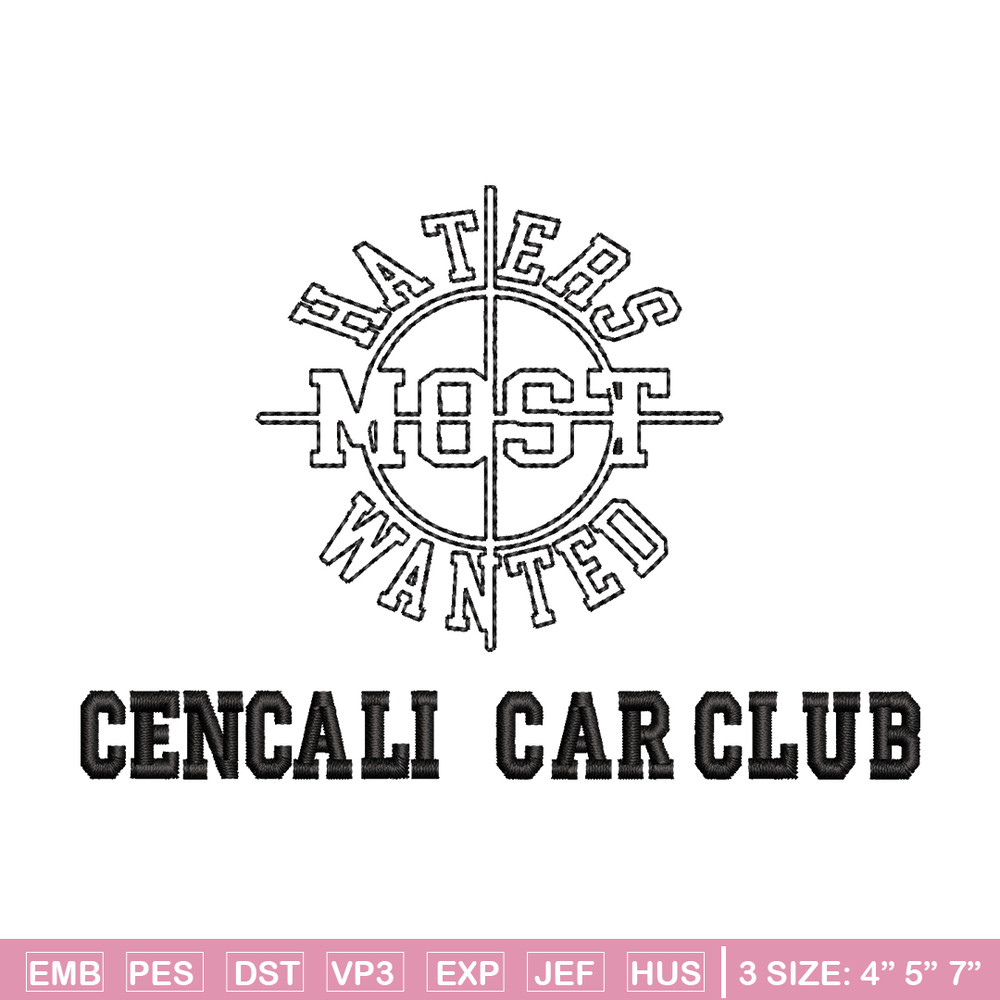 Cencali car club embroidery design, Cencali car club embroidery, logo design, embroidery file, Digital download..jpg