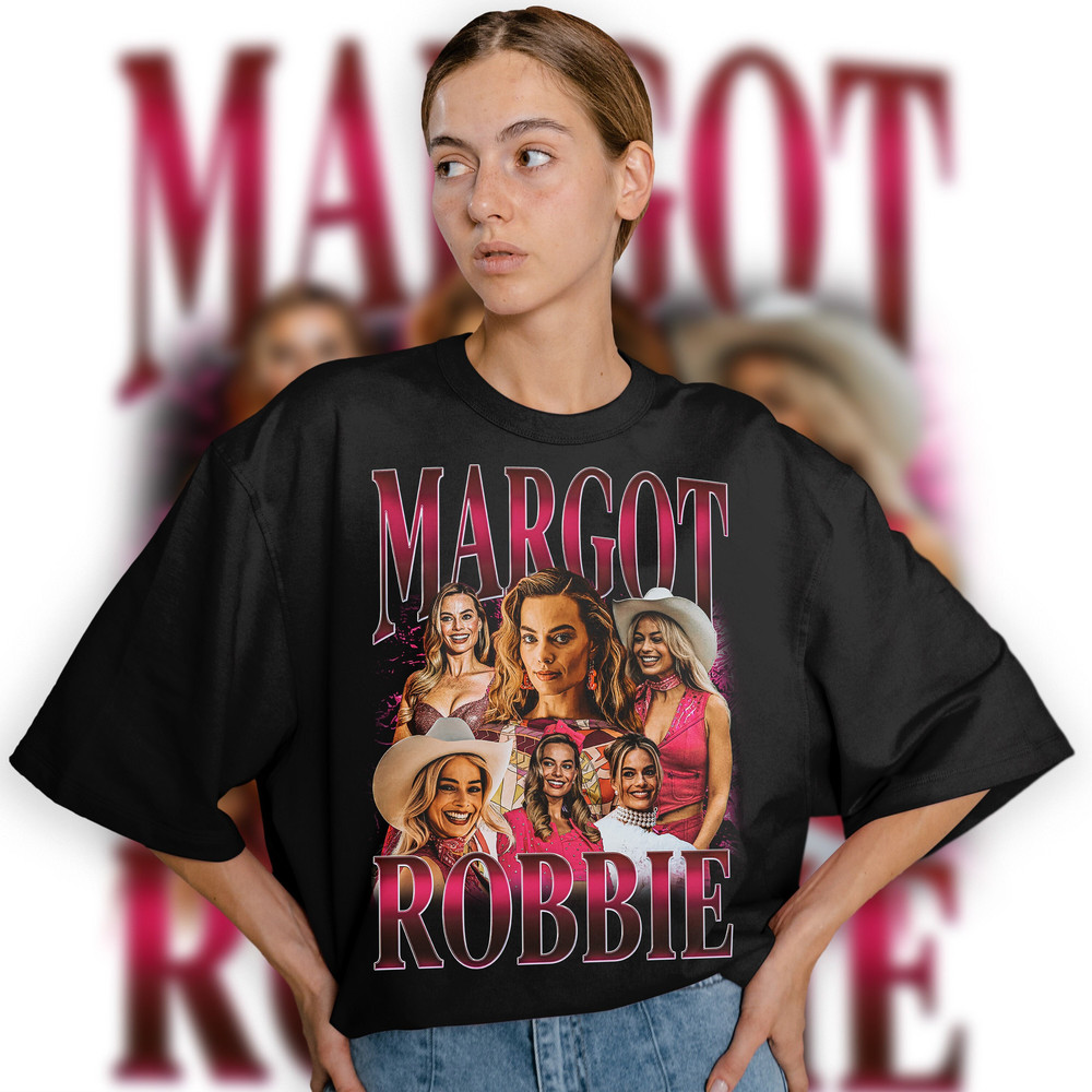Limited Margot Robbie Vintage T-Shirt, Graphic T-shirt, Retro 90's Fans Homage T-shirt, Gift For Women and Men - 1.jpg