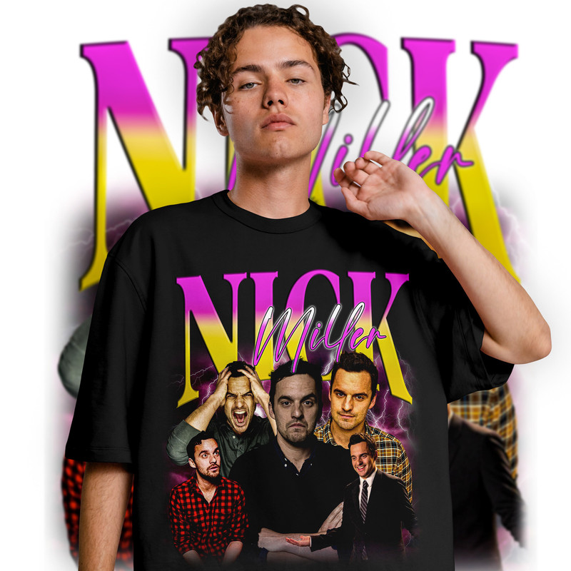 Limited Nick Miller Vintage T-Shirt, Graphic T-shirt, Retro 90's Fans Homage T-shirt, Gift For Women and Men - 2.jpg