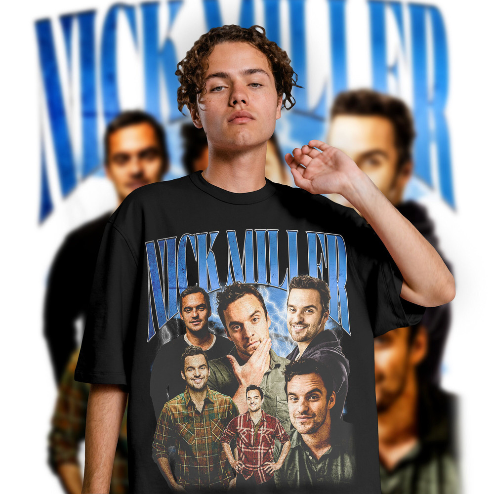 Limited NICK MILLER Vintage T-Shirt, Graphic Unisex T-shirt, Retro 90's Nick Miller Fans Homage T-shirt, Gift For Women and Men - 1.jpg